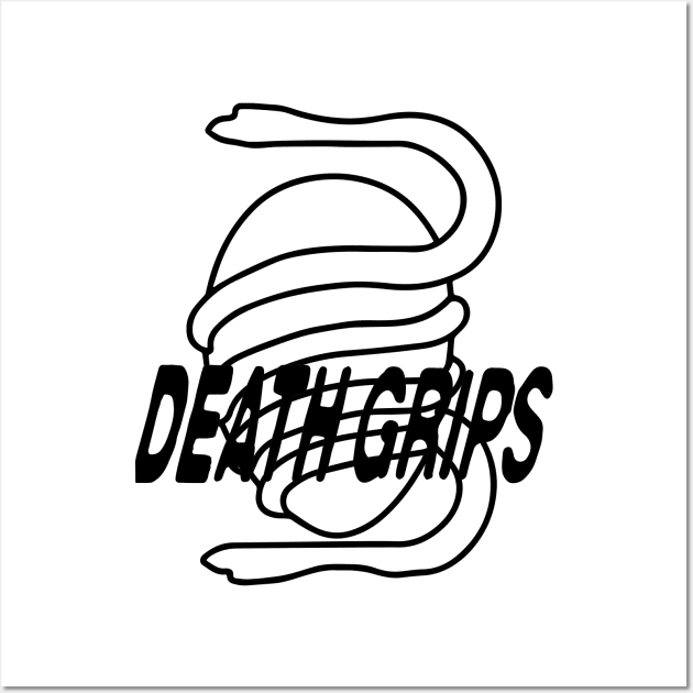 Death Grips Snake Egg Logo Minimalistic with Band Name Wall Art by Irla